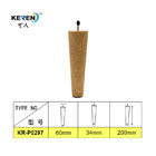 Installieren der runde einfache Hochleistungsdurchmesser des Sofa-KR-P0297W1 der Bein-60mm hölzernes Korn fournisseur